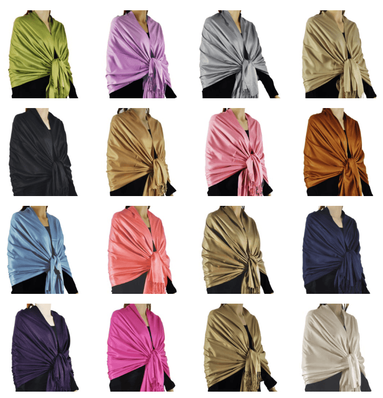 Solid Silky Wedding Pashmina